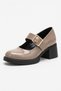 Genuine Leather Mink Patent Leather Heeled Mary Jane Women's Shoes with Buckle and Strap Real Leather Classic Heels - 3