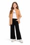 Girl's Confidence Written Folded Sleeve Shirt T-Shirt Pants Brown Color Three-Piece Set