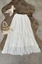 Vd Women's Lined White 3 Layer Chiffon Skirt - 4