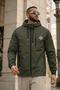 Men's Printed Hooded Khaki Raincoat & Windbreaker