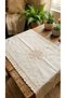 Buldan Raw Linen with Hand Embroidered Lace 45X120 100% Cotton Runner - 4