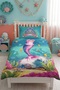 Mermaid Dream Patterned Single Baby Kids Duvet Cover Set - 4