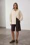 Vanilla Balloon Sleeve Wide Cuff Oversize Linen Shirt Alc-X15426