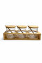 3-Piece Glass Spice Jar Set with Stand – (8X8 cm) Spice Jar with Bamboo Lid and Spoon - 3