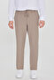 Men's Mink Slim Fit Trousers with Tie Waist and Side Pockets - 2