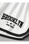 Girl's 3-Pack Ribbed Brooklyn New York Printed Black-White-Grey Shorts - 3
