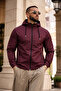 Men's Trend Premium Hooded Claret Red Raincoat & Windbreaker