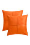 Stain-Resistant Elegance: Erasable Modern Faux Leather Throw Pillow