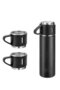 Thermos Set Stainless Steel Vacuum Thermos Set with 3 Cups 500 ml Keeps Hot for up to 12 Hours - Glst3139-636 - 5