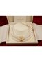 Women's Choker Necklace Gold Color Bee Detailed Row of Pearls Vintage Women's Necklace - 6