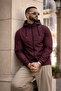 Men's Trend Premium Hooded Claret Red Raincoat & Windbreaker - 6