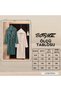 Mira Green Beige Hooded Couple Bathrobe - 4
