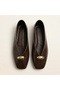 Women's Babet Gold Buckle Women's Leather Babet Casual Stylish Comfortable Non-Slip Sole Shoes - 3