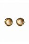 Gold Color Spiral Design Pearl Earrings
