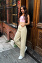 Beige High Waist Wide Leg Jeans - 3