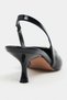 Alvera Black Rustic Accessory Detail Pointed Toe Women's Heeled Shoes - 9
