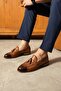 Corcik Genuine Leather Men's Loafer Shoes – Classic Tasseled Tan Casual & Stylish Model