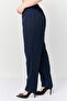 Women Regular Fit Solid Straight Pants, Navy - 3