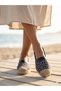 Women's Straw Detail Lightweight Fabric Women's Casual Shoes - 2