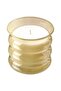 JUVELTRAST Scented candle in glass, Vanilla light yellow, 50 hr