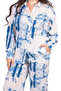 White & Blue Abstract Embroidered Co-Ord Set - 4