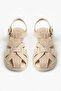Women's Ankle Strap Buckle Suede Daily Sandals Beige Suede - 5