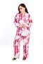 White & Pink Abstract Embroidered Co-Ord Set - 2