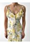 Ruffle Detailed, Rope Strap, Lined, Maxi Length, Premium Chiffon Dress - 3