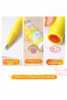 3-Piece Yellow Fun Tip Pen Set |   Pencil + Eraser + Stamp Children's School Toy Set - 3