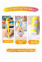 3-Piece Yellow Fun Tip Pen Set |   Pencil + Eraser + Stamp Children's School Toy Set - 5