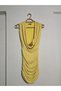 Women's Degaje Shawl Collar Skirt Gathered Buckle Mini Dress - 8