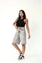 Women's Gray Color Denim Shorts - 2