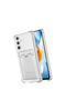 Samsung Galaxy A37 Compatible Card Holder Wallet Transparent Edge Protected Corners Tank Phone Case - 4