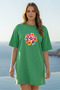 Women's Short Sleeve Crew Neck Dress Nightgown