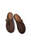 Ella Asymmetrical Cut Suede Women's Slippers with Adjustable Buckle Detail - 4