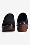 Women's Suede Platform Heeled Slippers with Holes Rina Black - 3