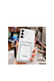 Samsung Galaxy A37 Compatible Card Holder Wallet Transparent Edge Protected Corners Tank Phone Case - 3