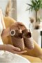 Ceys Textured Women's Slippers with Comfortable Soles and Stone Buckle Detail