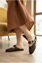 Ceys Textured Women's Slippers with Comfortable Soles and Stone Buckle Detail - 2