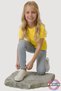 Short Sleeve Children's T-Shirt - Unisex Yellow Basic Cotton Crew Neck Short Sleeve Combed Cotton Children's T-Shirt - 3