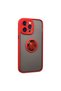 Apple iPhone 14 Pro Max Case Montreal Ring Silicone Cover - Red - 2