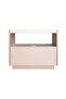 1 Drawer Left Night Stand With Wireless Charger - Beige/White