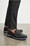 Men's Genuine Leather Black Very Comfortable Full Orthopedic Daily Dad Shoes - 6