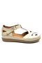 Omelo Genuine Leather Comfort Orthopedic Women's Sandals Beige - 2