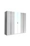 Santelmo Night Stand - High Gloss Light Grey - With 2-Year - 4