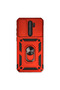 Xiaomi Redmi Note 8 Pro Case Silicone with Pars Lens Ring - Red
