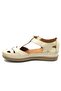 Omelo Genuine Leather Comfort Orthopedic Women's Sandals Beige - 4