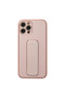 Apple iPhone 12 Pro Case Coco Leather Stand Cover - Pink