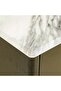 Marble Top Buffet Cabinet With 4 drawers - Grey/Black - 5