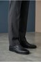 Men's Black Genuine Leather Soft Full Orthopedic Casual Shoes - 4